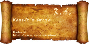 Kaszás Anita névjegykártya